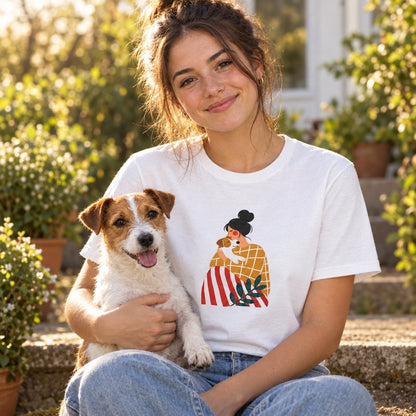 Woman and Jack Russell T-Shirt — worn day to day