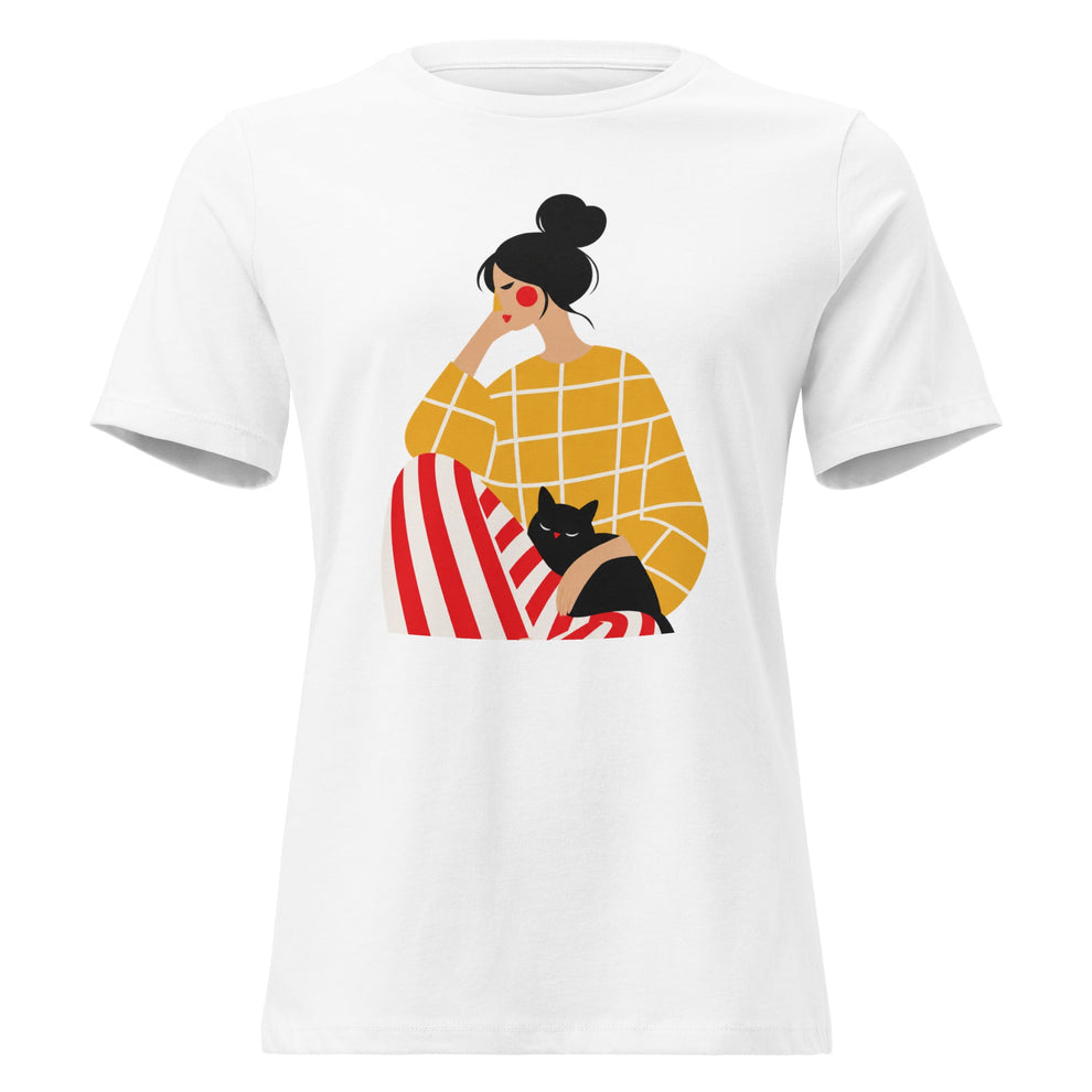 Artful Cat Lover White Tee