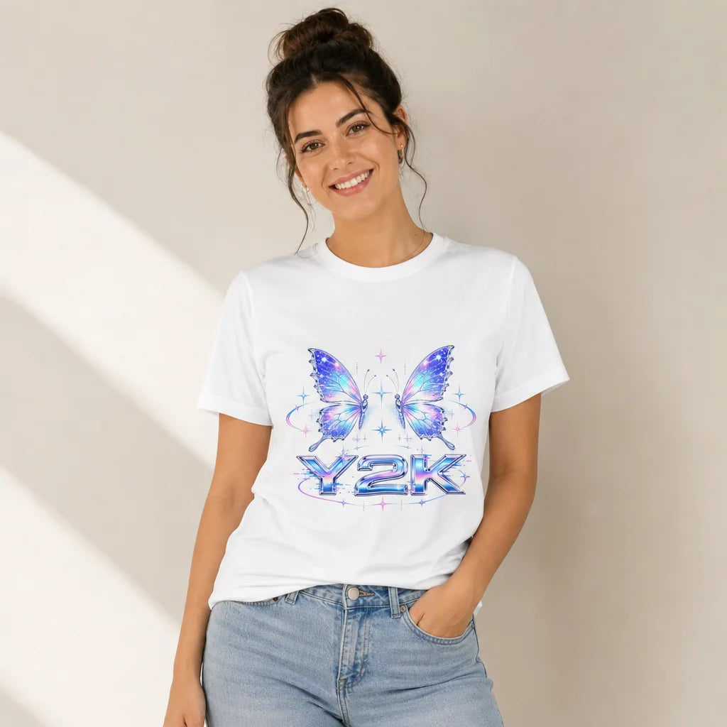 Y2K Butterfly T-Shirt — product demo image