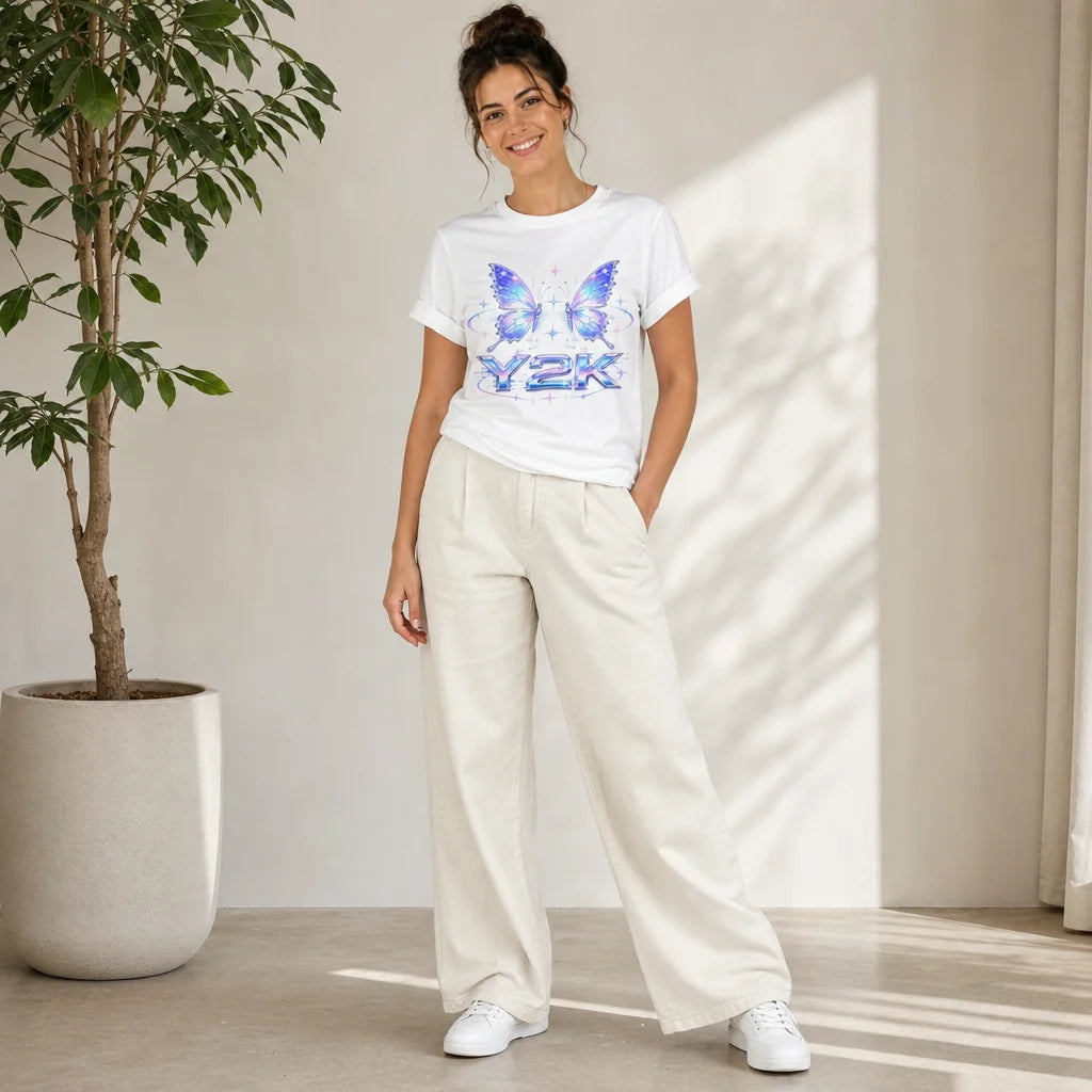Y2K Butterfly T-Shirt — product demo image