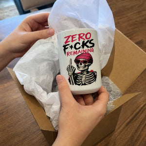 Zero F*cks Mug — unboxing (UGC style)