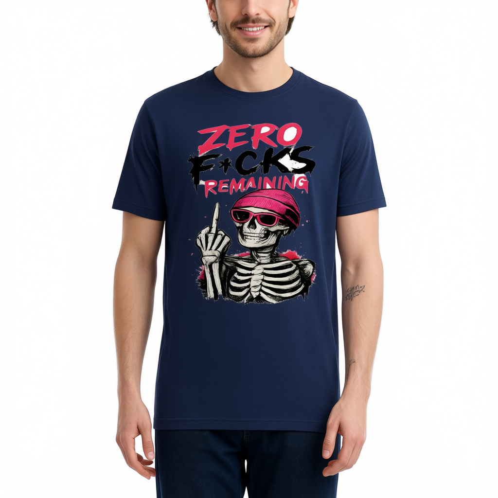 Zero F*cks Remaining T-Shirt — female model wearing
